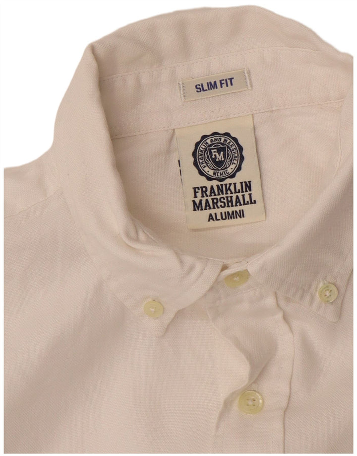 Camisa masculina slim fit FRANKLIN MARSHALL médio branco