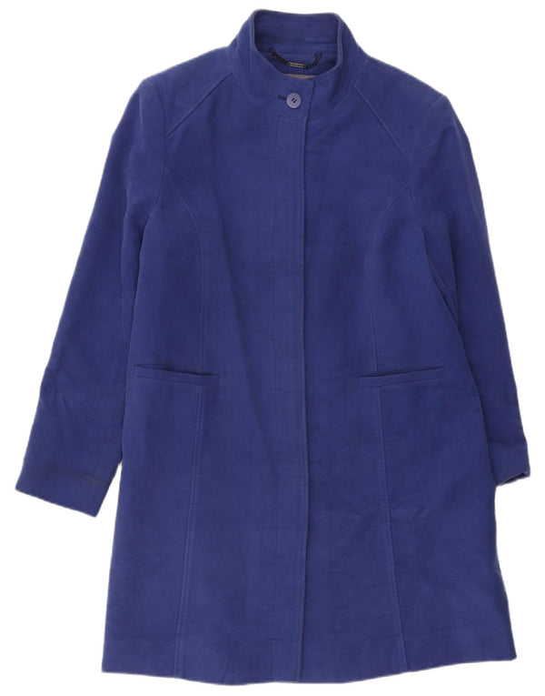 Sobretudo feminino Laura Ashley Reino Unido 16 grande algodão azul marinho