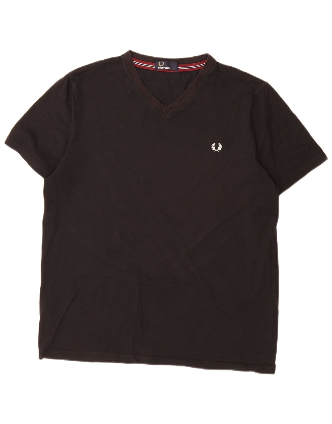 Camiseta masculina Fred Perry grande algodão preto
