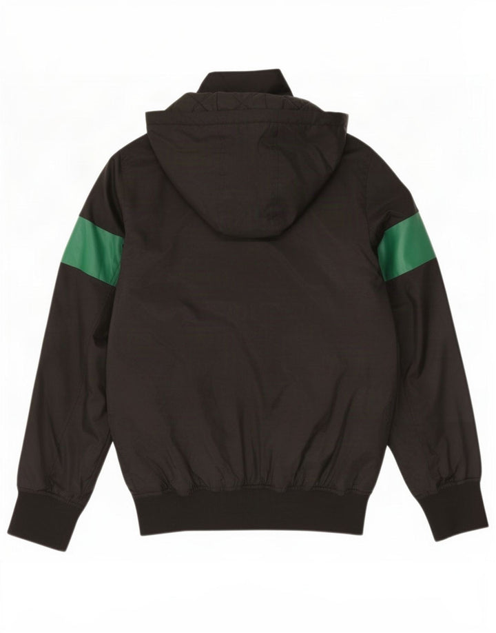 Jaqueta bomber feminina Errea com capuz gráfico UK 10 poliéster preto pequeno