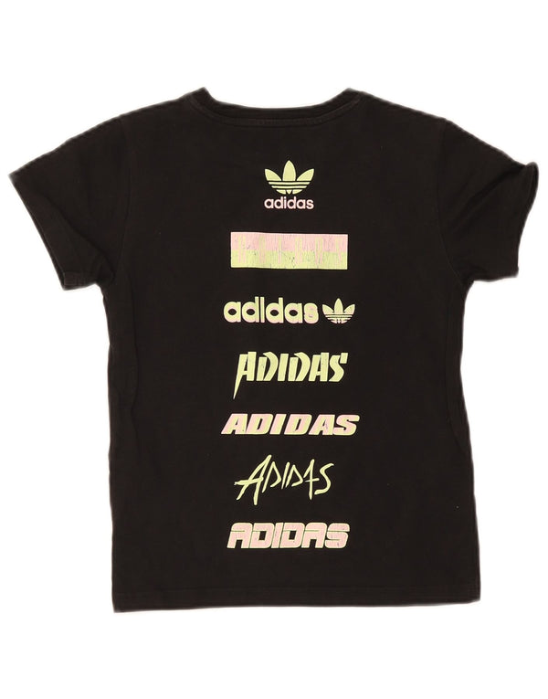 Camiseta Adidas Girls Graphic Top 9-10 Anos Algodão Preto