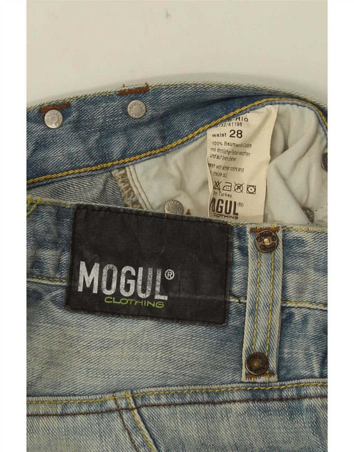 Mogul Mens Cargo Loose Jeans W28 L33 Azul Algodão