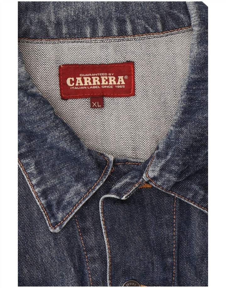 Jaqueta jeans masculina Carrera UK 42 XL azul marinho algodão