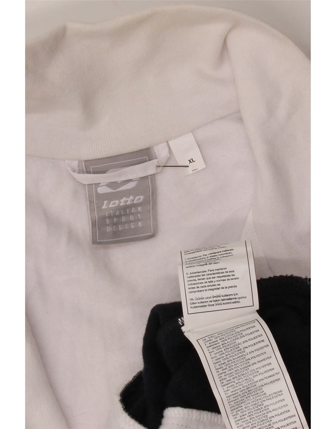 Lotto Mens Graphic Tracksuit Top Jacket XL Branco Colourblock Poliéster