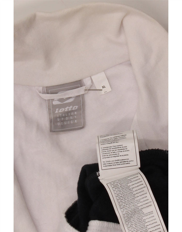 Lotto Mens Graphic Tracksuit Top Jacket XL Branco Colourblock Poliéster