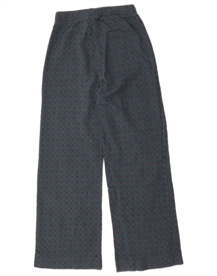 Calça de treino feminina Zara UK 10 pequena verde geométrica