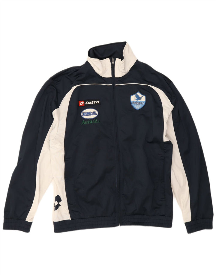 Lotto masculino gráfico agasalho jaqueta grande bloco colorido azul marinho