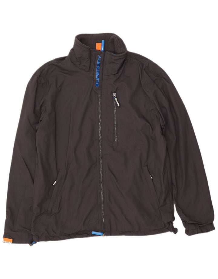 Jaqueta bomber masculina Superdry The Windhiker Graphic UK 40 grande cinza nylon