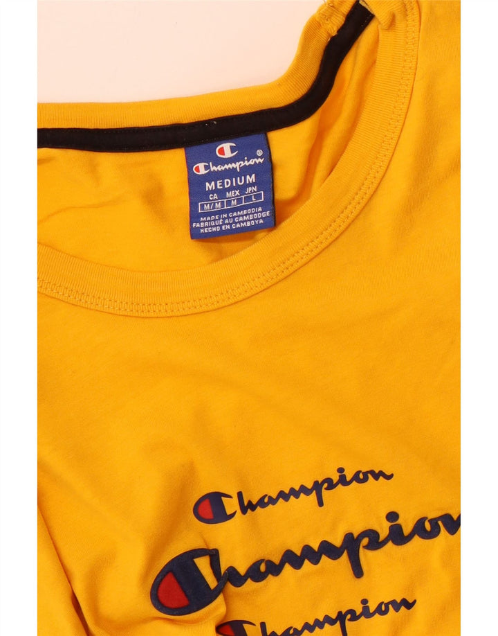 Camiseta masculina gráfica CHAMPION amarelo médio