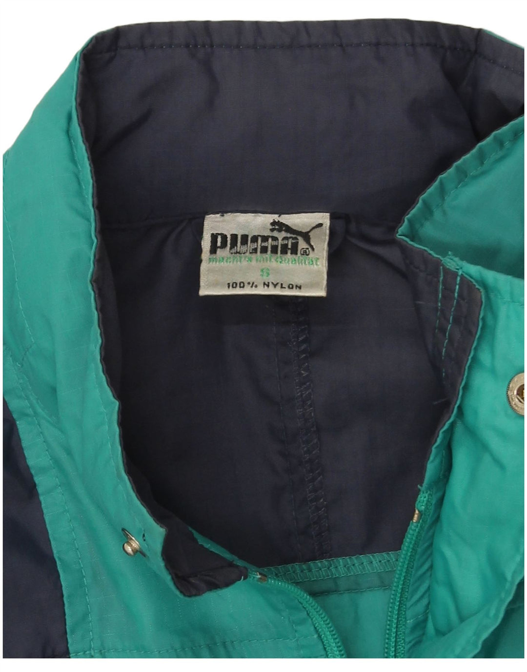 Jaqueta de chuva masculina Puma UK 36 pequena turquesa Colourblock Nylon