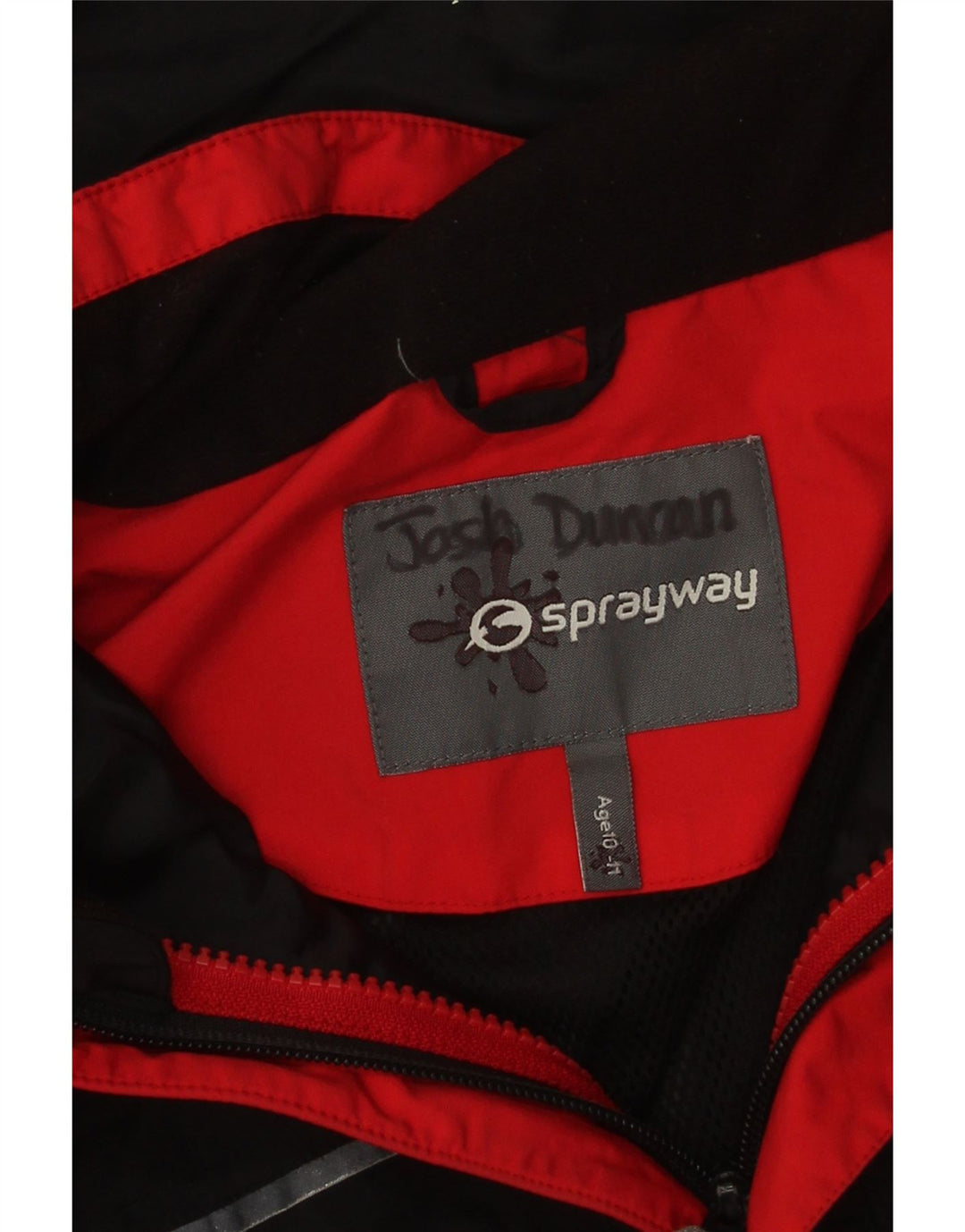Jaqueta corta-vento com capuz para meninas Sprayway 10-11 anos de poliéster preto
