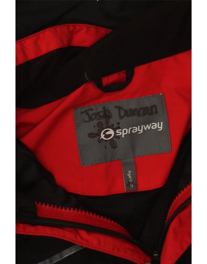 Jaqueta corta-vento com capuz para meninas Sprayway 10-11 anos de poliéster preto