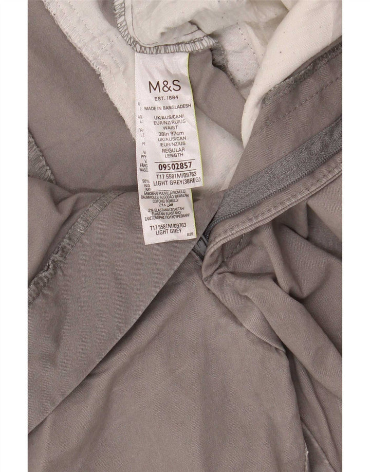 Shorts Chino Masculino Marks & Spencer W38 XL Algodão Cinza