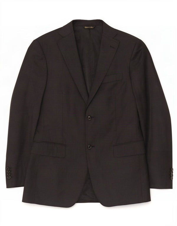 Jaqueta blazer masculina de 2 botões Loro Piana IT 48 lã virgem preta média
