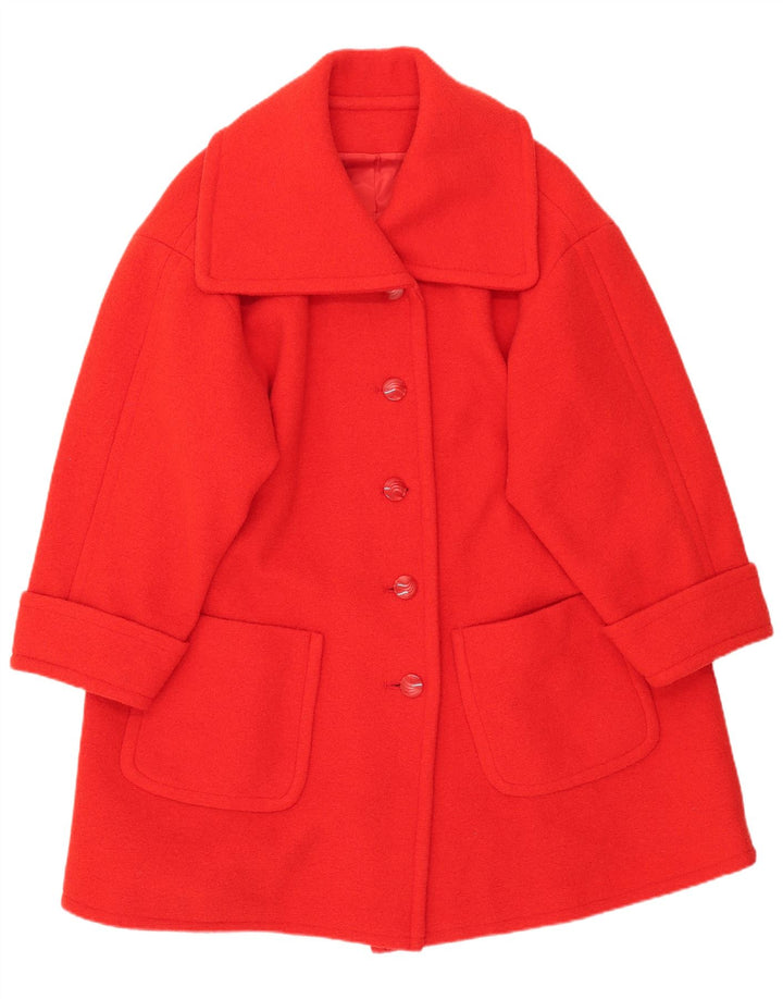 Sobretudo feminino vintage UK 20 2XL vermelho