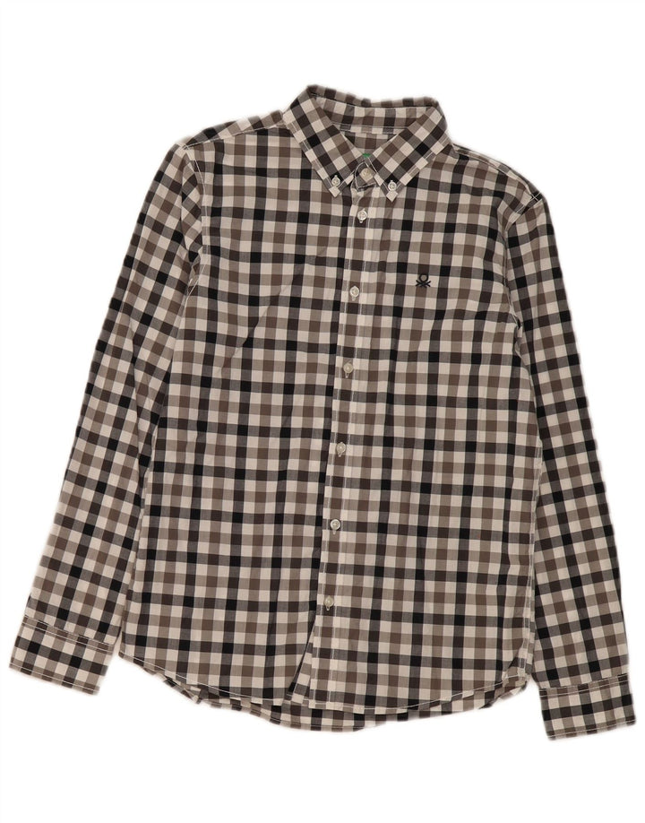 Camisa Benetton Boys 11-12 Anos Xadrez Multicolorido
