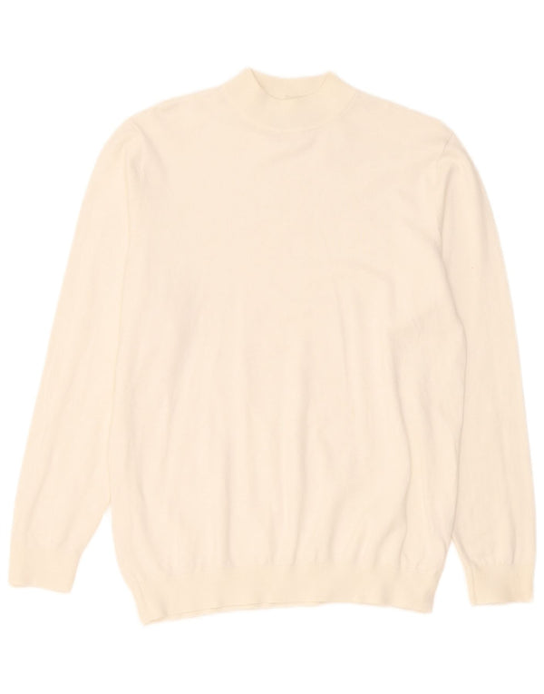 Zara Suéter masculino com gola tartaruga, viscose bege médio