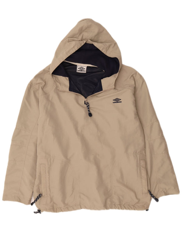 Jaqueta de chuva masculina com capuz Umbro UK 42 XL poliéster bege