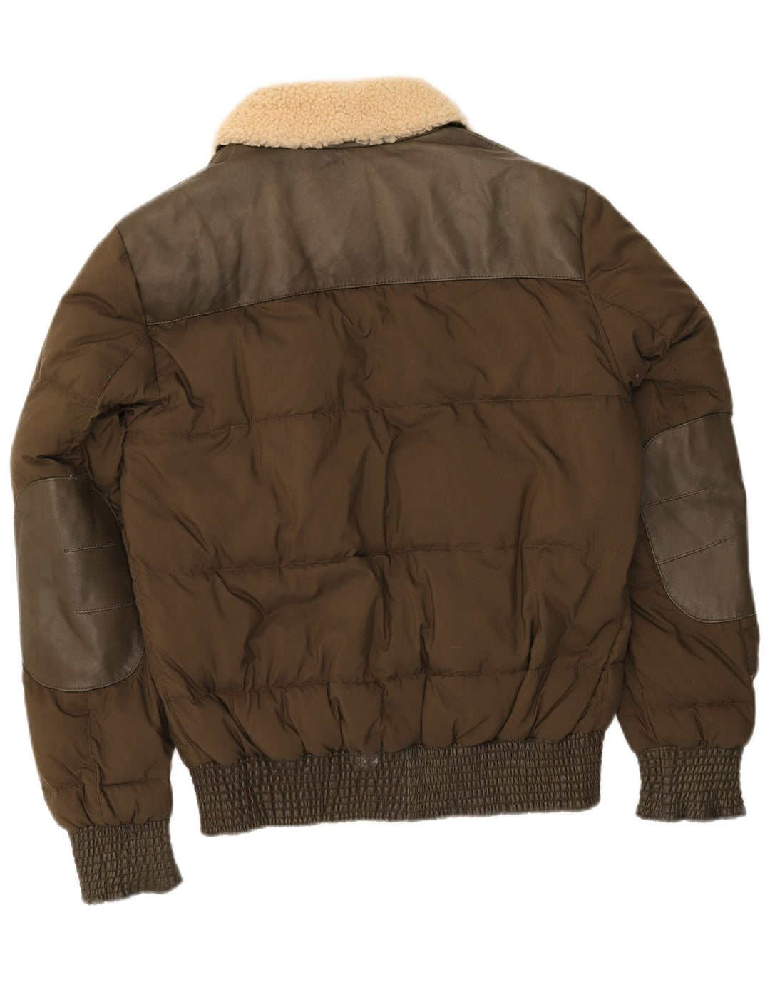 Jaqueta acolchoada masculina vintage IT 52 XL poliamida cáqui