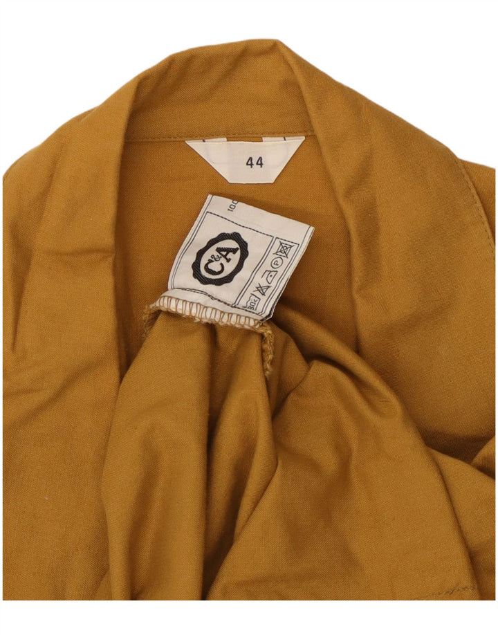 Jaqueta blazer feminina C&A com peito duplo EU 44 XL algodão amarelo