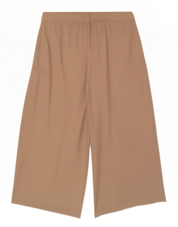Zara Culottes feminino de cintura alta calças XS W24 L27 bege