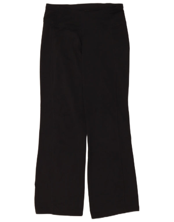 Calça de treino feminina Marks & Spencer Reino Unido 10 pequena preta de poliéster