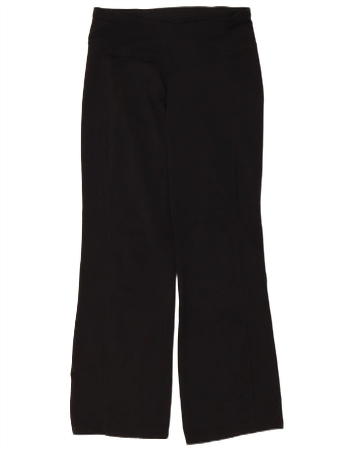Calça de treino feminina Marks & Spencer Reino Unido 10 pequena preta de poliéster