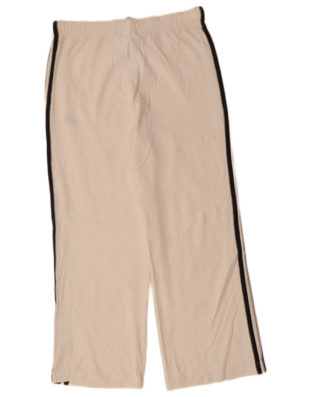 Calças de treino femininas ADIDAS UK 12 médio off white algodão