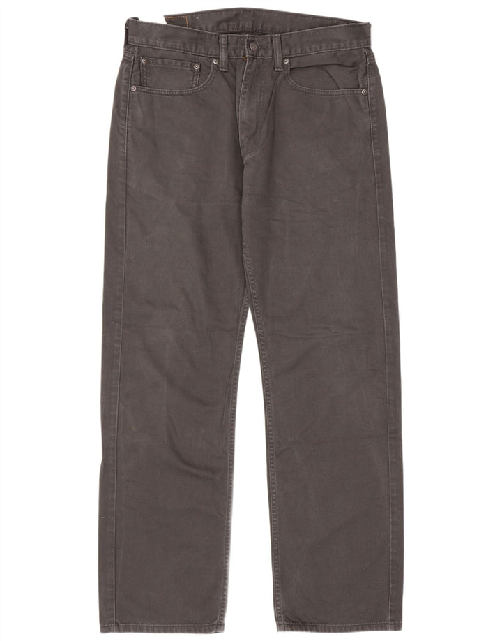 Calça jeans masculina Levi's 505 Straight W34 L32 cinza algodão