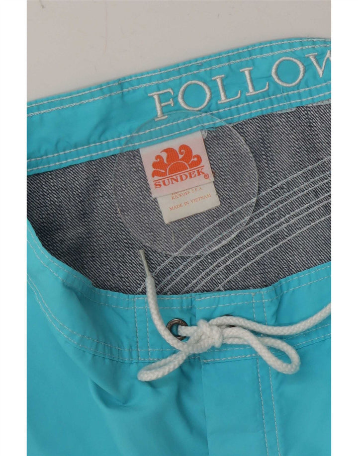 Sundek Shorts de natação masculino médio azul Colourblock Nylon