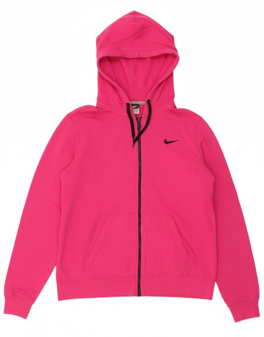 Suéter feminino Nike com capuz e zíper UK 18 XL algodão rosa