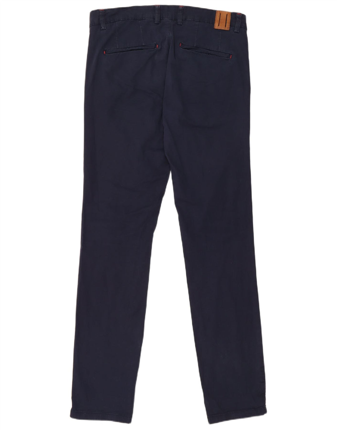 Zara Mens Slim Chino Calças EU 40 Médio W31 L34 Azul Marinho