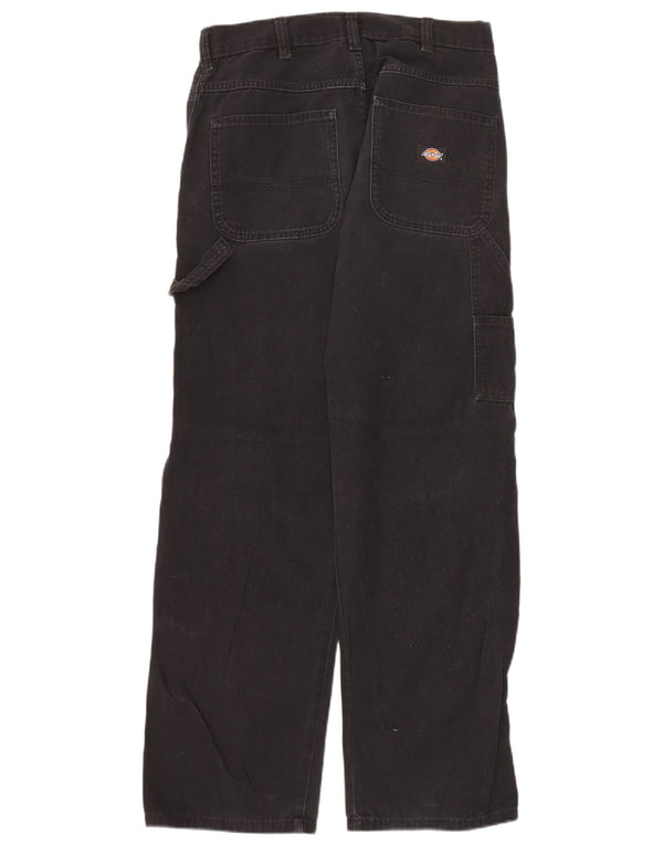 Calças cargo retas masculinas Dickies W30 L32 algodão preto