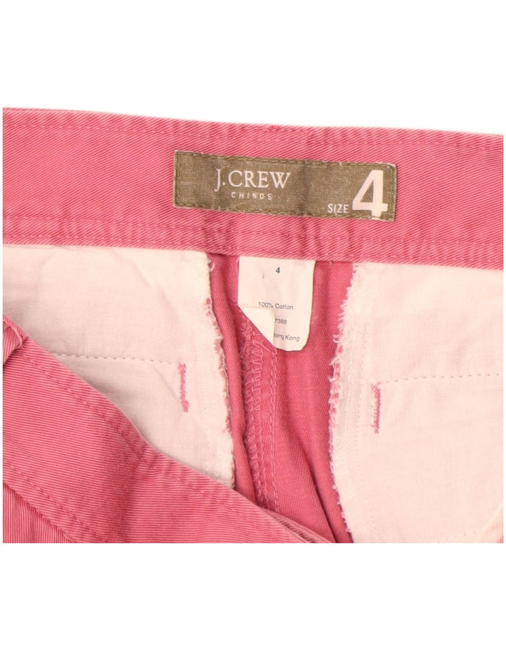 J. CREW Calça Chino Feminina Reta EUA 4 Pequeno W28 L26 Algodão Rosa