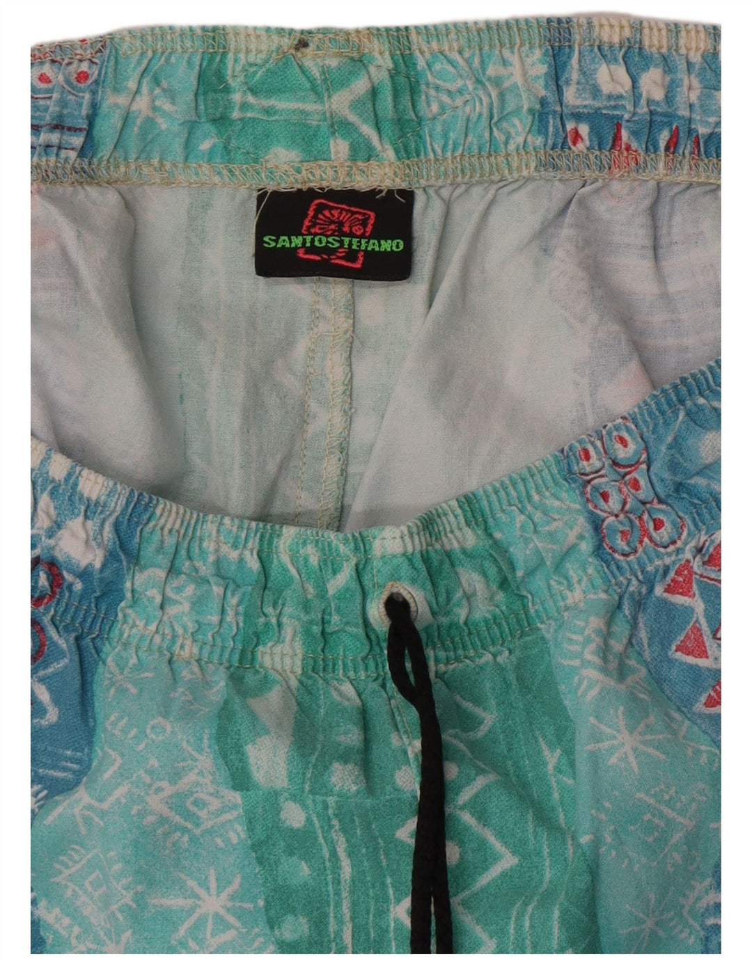 Calça de treino masculina Santos Tefano grande azul geométrica