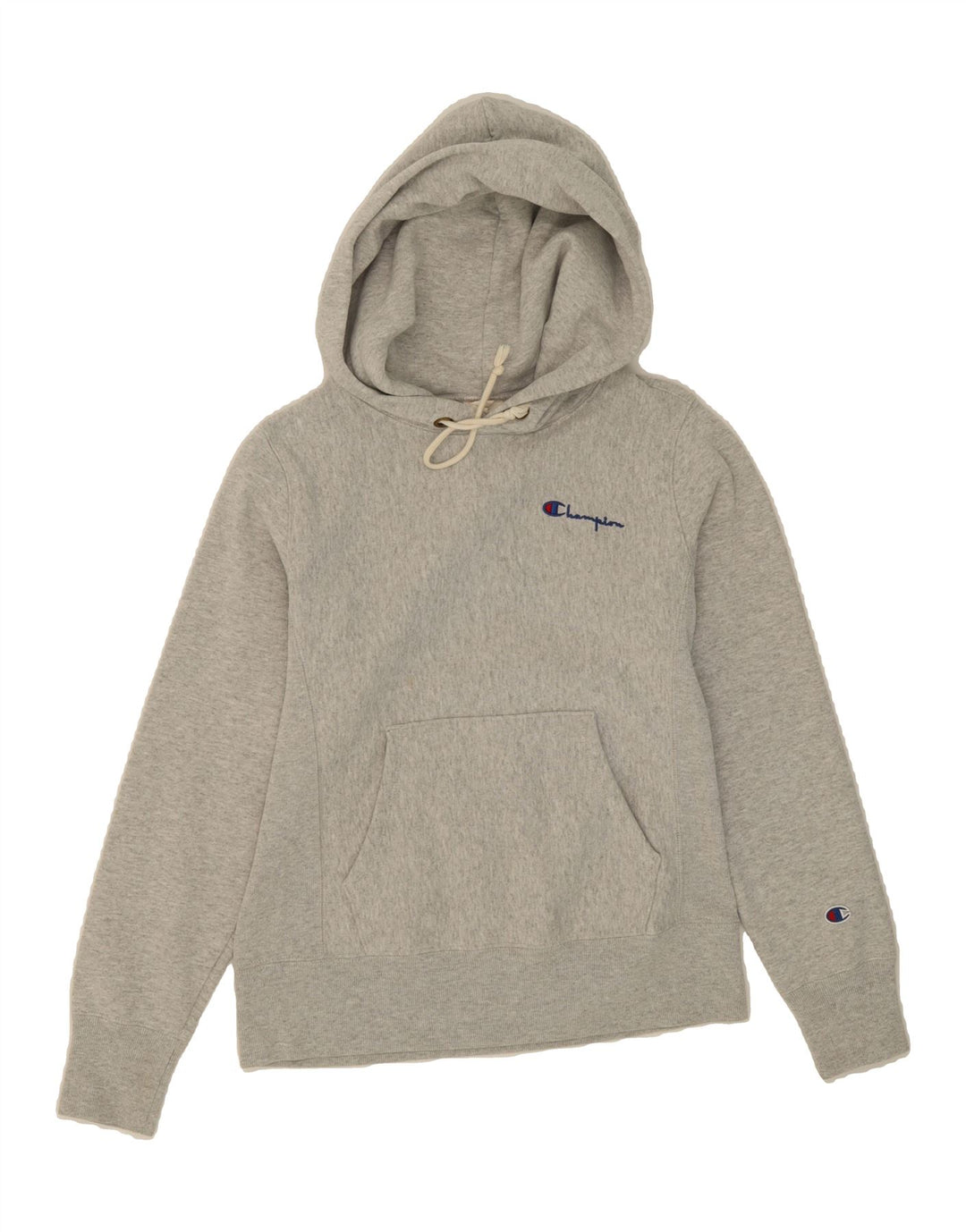 CHAMPION Womens Hoodie Jumper UK 10 Small Grey Cotton Vintage Champion and Second-Hand Champion from Messina Hembry 