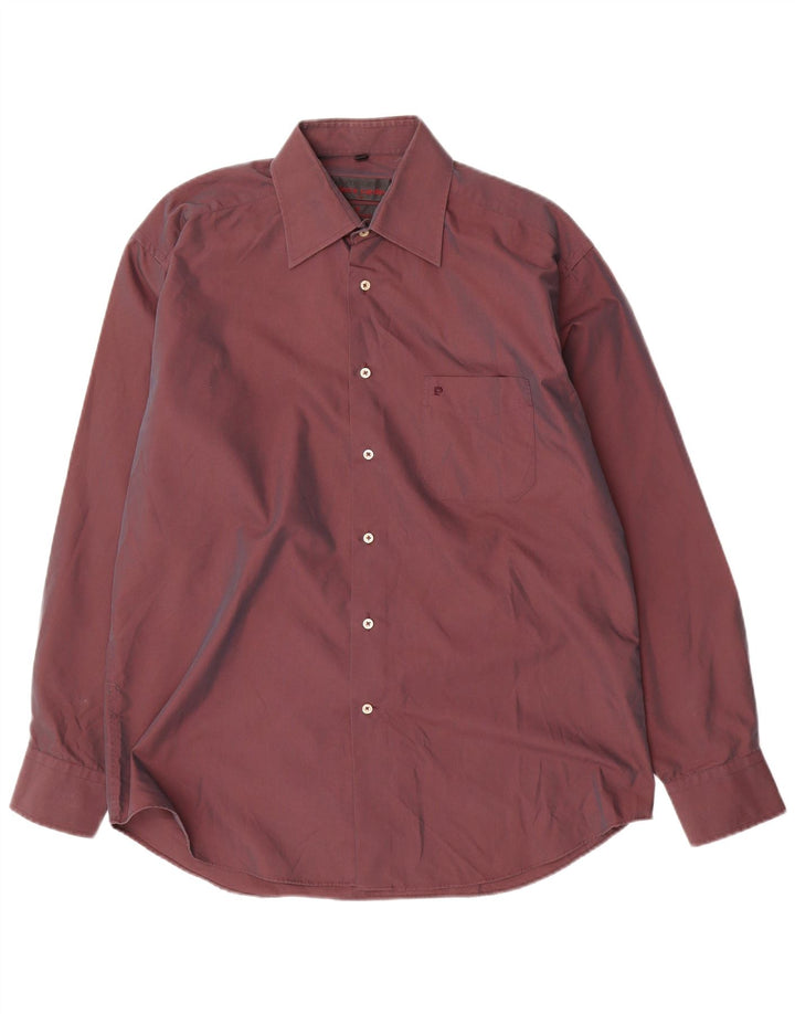Camisa masculina Pierre Cardin tamanho 39/40 médio algodão borgonha
