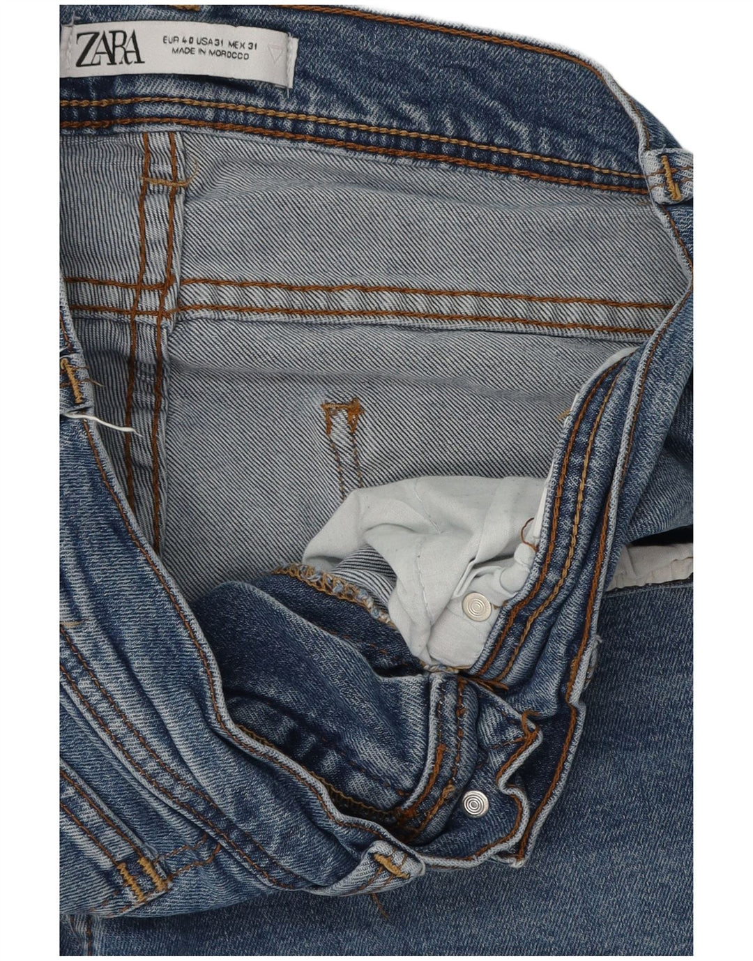 Zara Mens Slim Jeans EU 40 Médio W31 L30 Azul Algodão