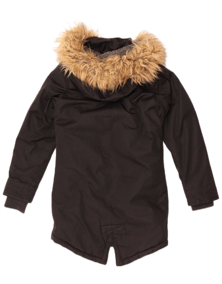 Jaqueta Parka com capuz para meninas Bench 7-8 anos poliéster preto