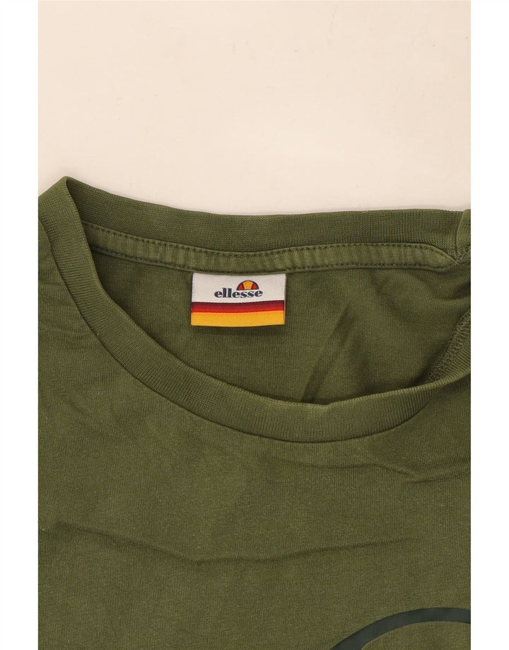 Camiseta Ellesse masculina com estampa gráfica verde médio