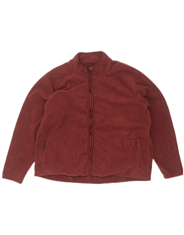 Jaqueta de lã feminina Marks & Spencer UK 22 3XL poliéster Borgonha