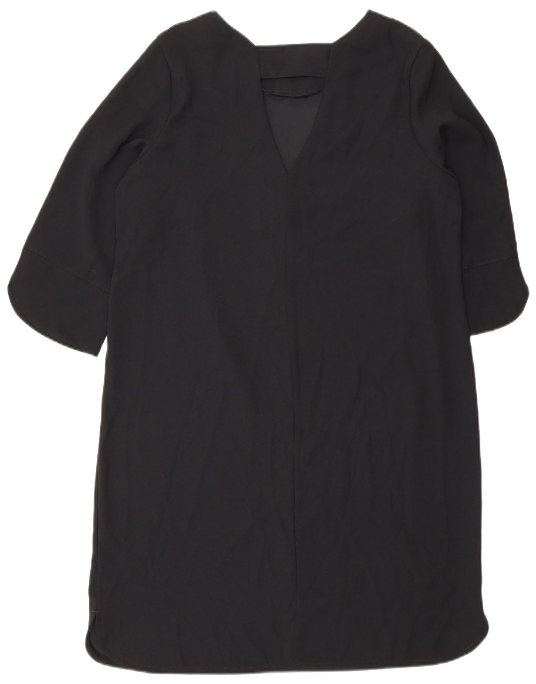 Vestido feminino Marks & Spencer manga 3/4, UK 14, grande, preto, poliéster