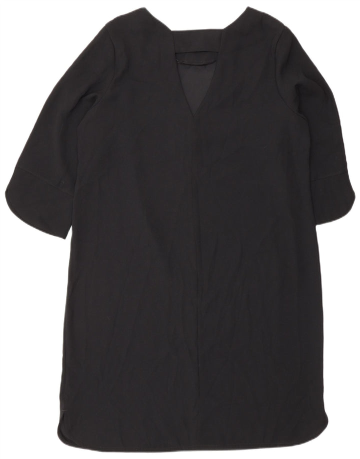 Vestido feminino Marks & Spencer manga 3/4, UK 14, grande, preto, poliéster