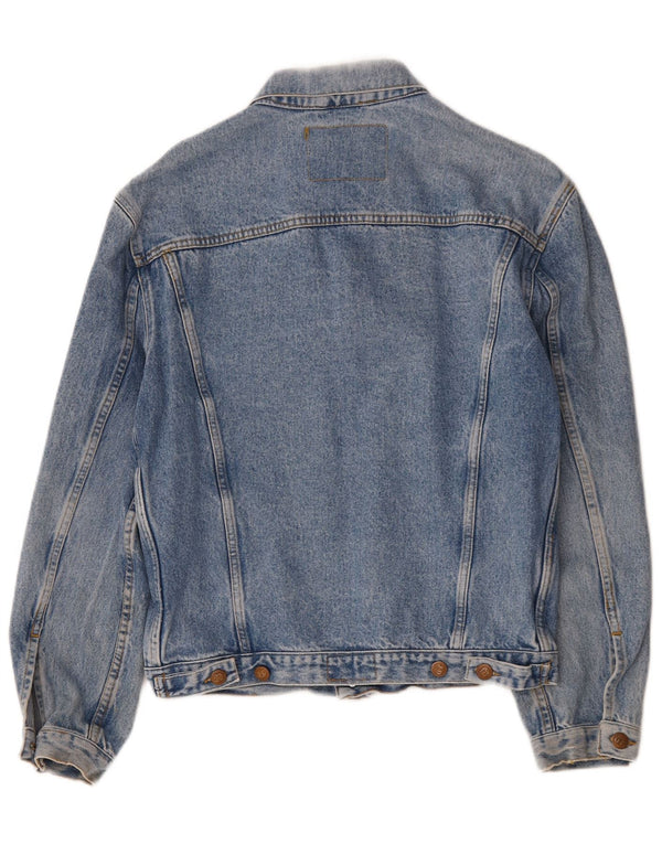 Jaqueta jeans masculina vintage UK 38 algodão azul médio