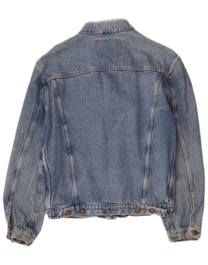 Jaqueta jeans masculina vintage UK 38 algodão azul médio