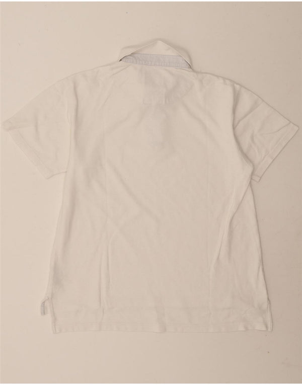 Camisa polo masculina Slam grande algodão branco