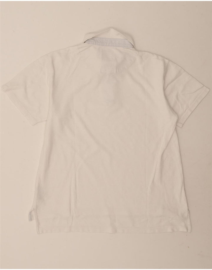 Camisa polo masculina Slam grande algodão branco