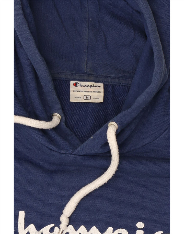 Jumper com capuz gráfico masculino Champion médio azul marinho