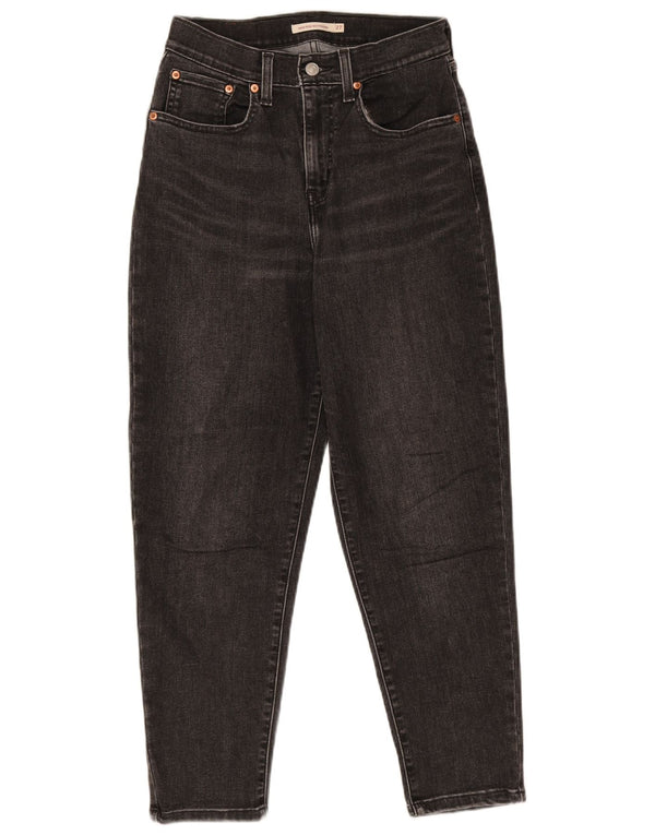 Calça jeans feminina Levi's Boyfriend cintura alta cônica W27 L27 algodão preto