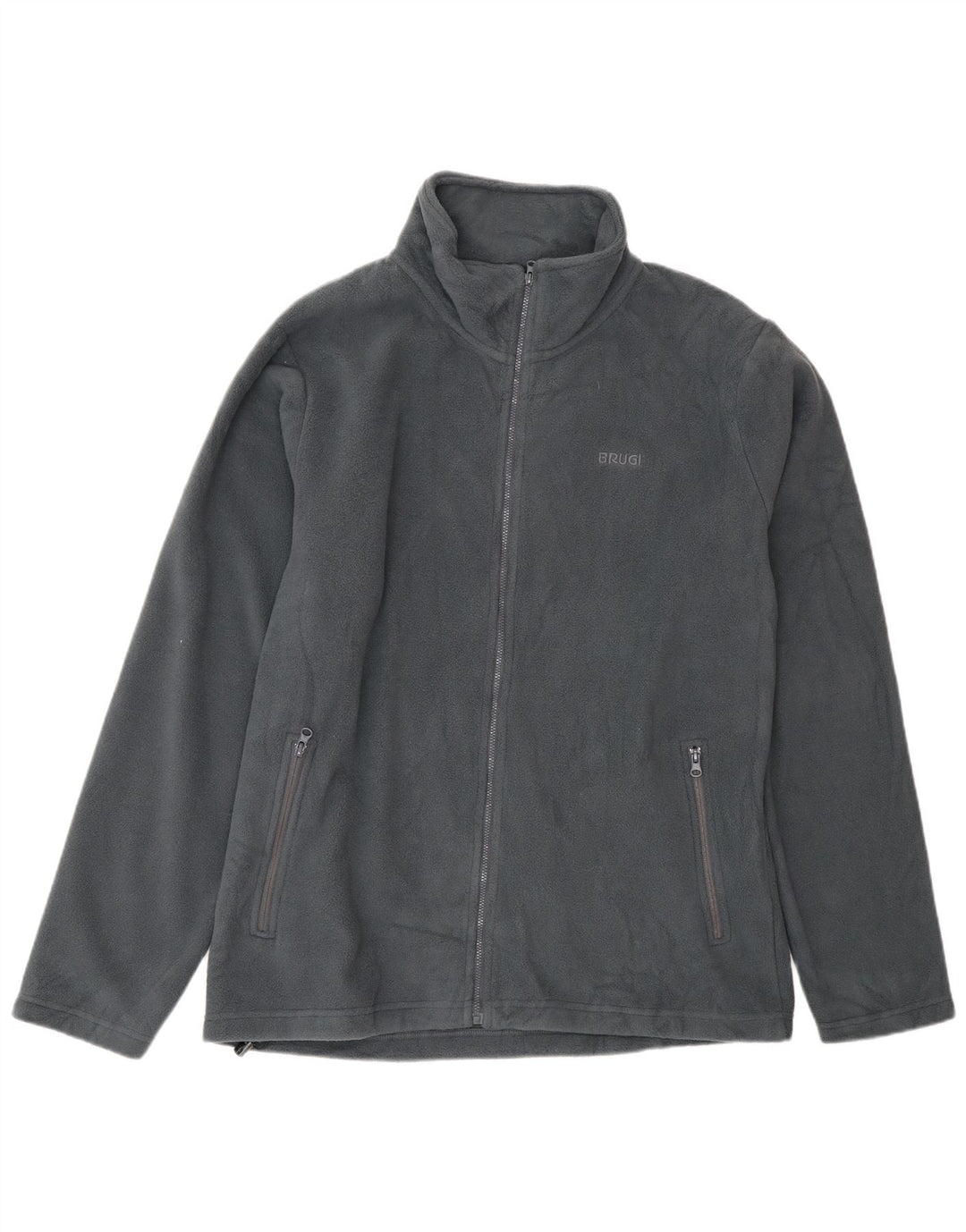 Jaqueta de lã masculina Brugi UK 40 poliéster cinza grande
